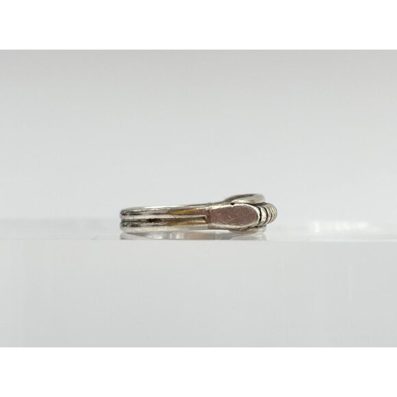 Coil Vintage Geometric Style Flat Sided 925 Sterling Silver Vintage Ring - sz 9 - Picture 4 of 16